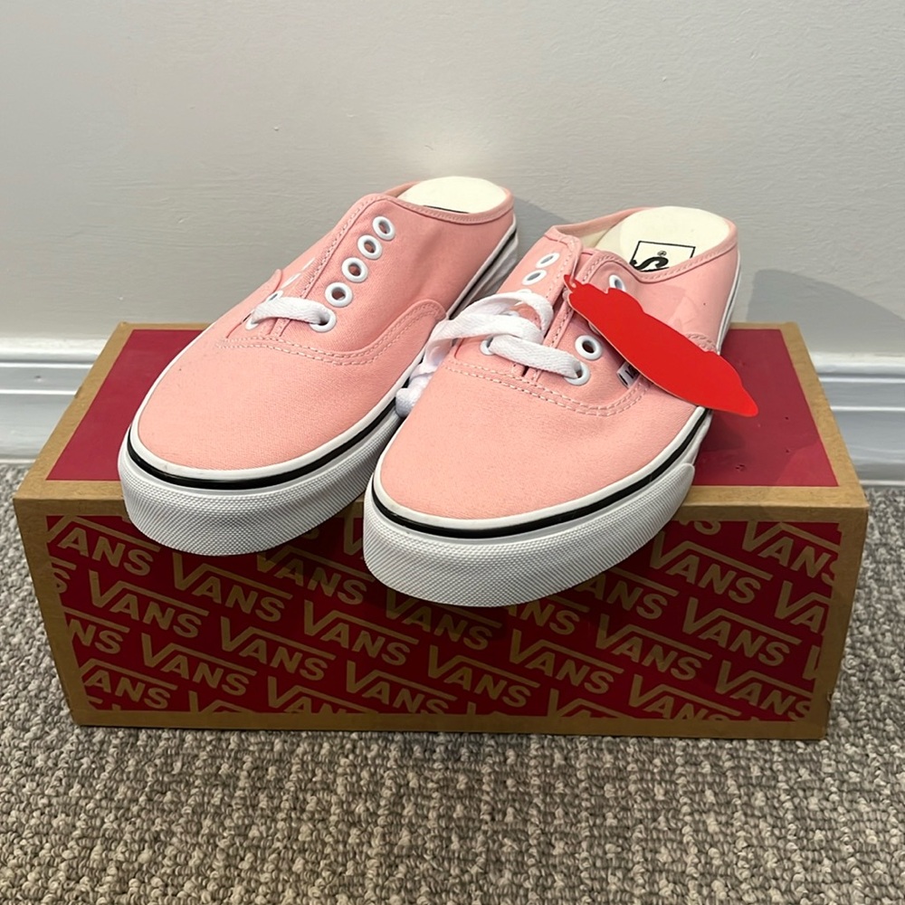 Vans Authentic Mule Powder Pink / True White Size 8.0 women’s